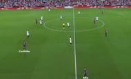 Coutinho in the left half space and Jordi Alba in the left wing space